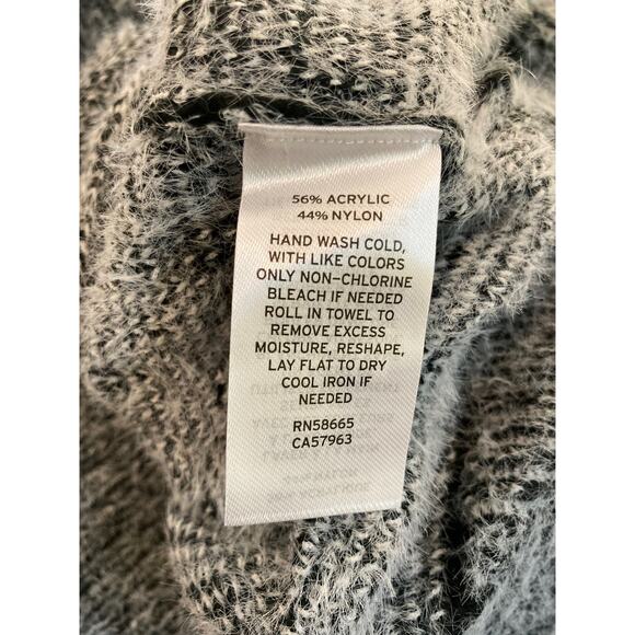 Leith Soft Fuzzy Button Cardigan Sweater SMALL NEW Black Zebra NWT - Picture 6 of 6